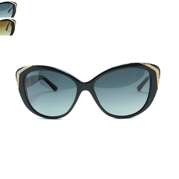 BVLGARI MVSA BV8151BM Women's Crystal Cat-Eye Sunglasses